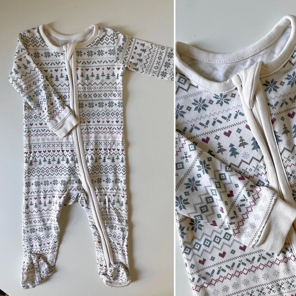 Colored Organics Holiday Fairisle Sleeper - Picture 2 of 4